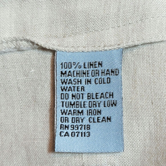 In The Wash Linen Gaucho Pant Wide Leg Natural Beige Coastal Boho Chic Casual 12 - Picture 11 of 12